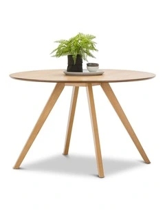 Milari Round Dining Table 120cm In Natural Oak