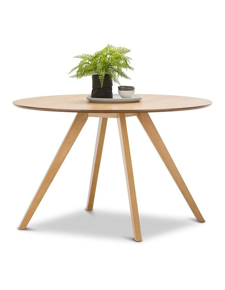 Milari Round Dining Table 120cm In Natural Oak image 1