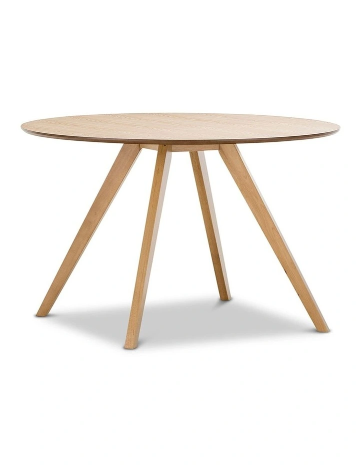 Milari Round Dining Table 120cm In Natural Oak image 2
