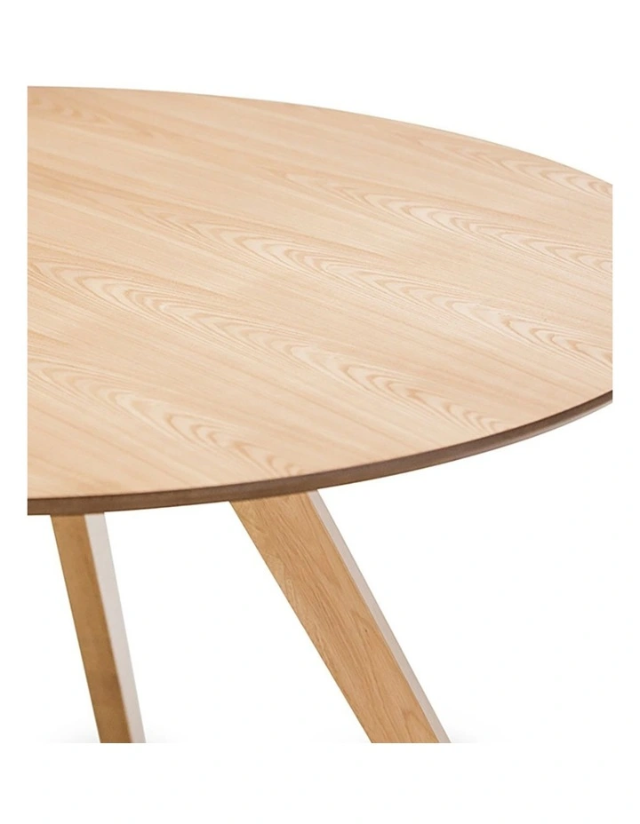 Milari Round Dining Table 120cm In Natural Oak image 4