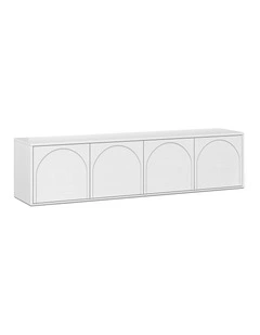 Aurora Arch 4 Door Tv Entertainment Unit In White Oak