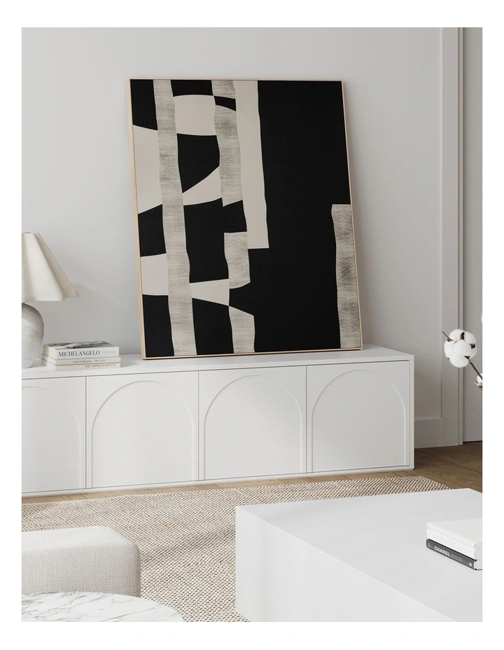 Aurora Arch 4 Door Tv Entertainment Unit In White Oak image 2