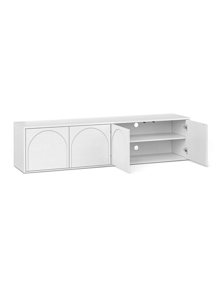 Aurora Arch 4 Door Tv Entertainment Unit In White Oak image 5