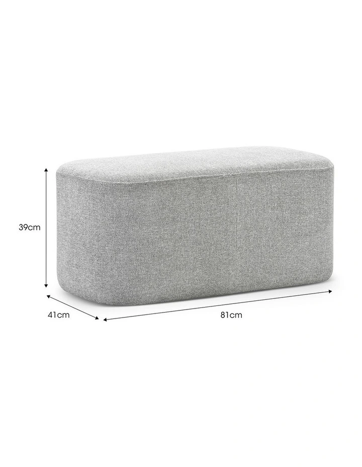 Podd Ottoman Bench Stool In Hail Grey image 7