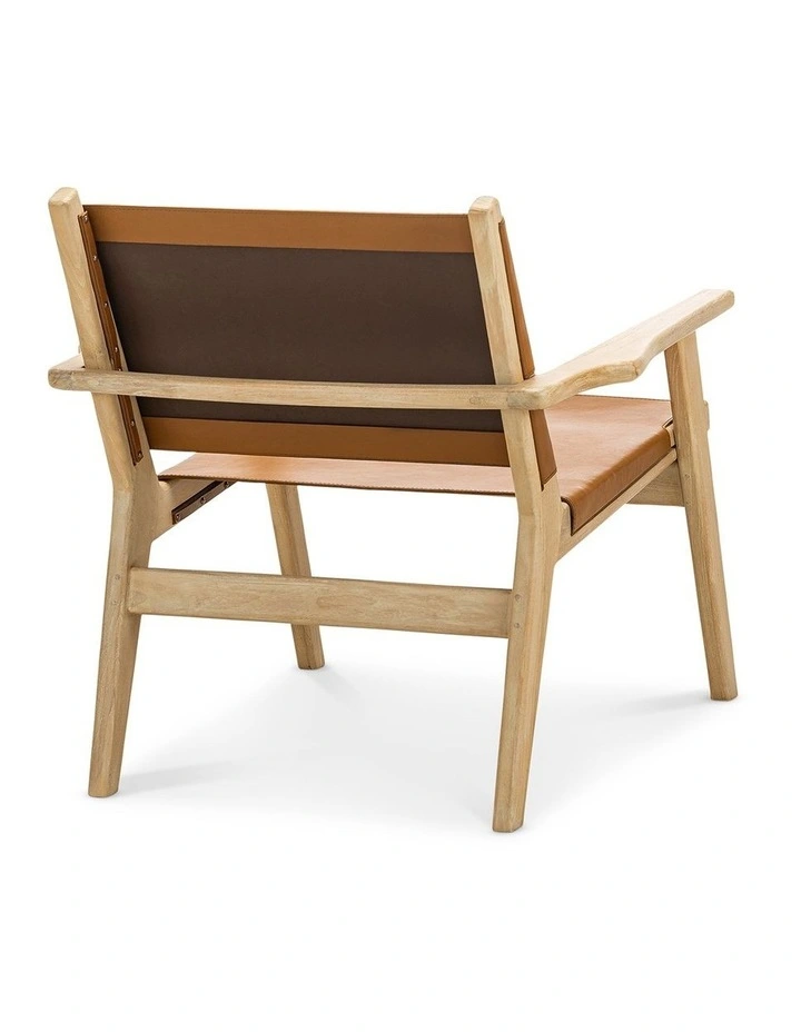 Enzo Leather Sling Armchair In Coco Tan image 4