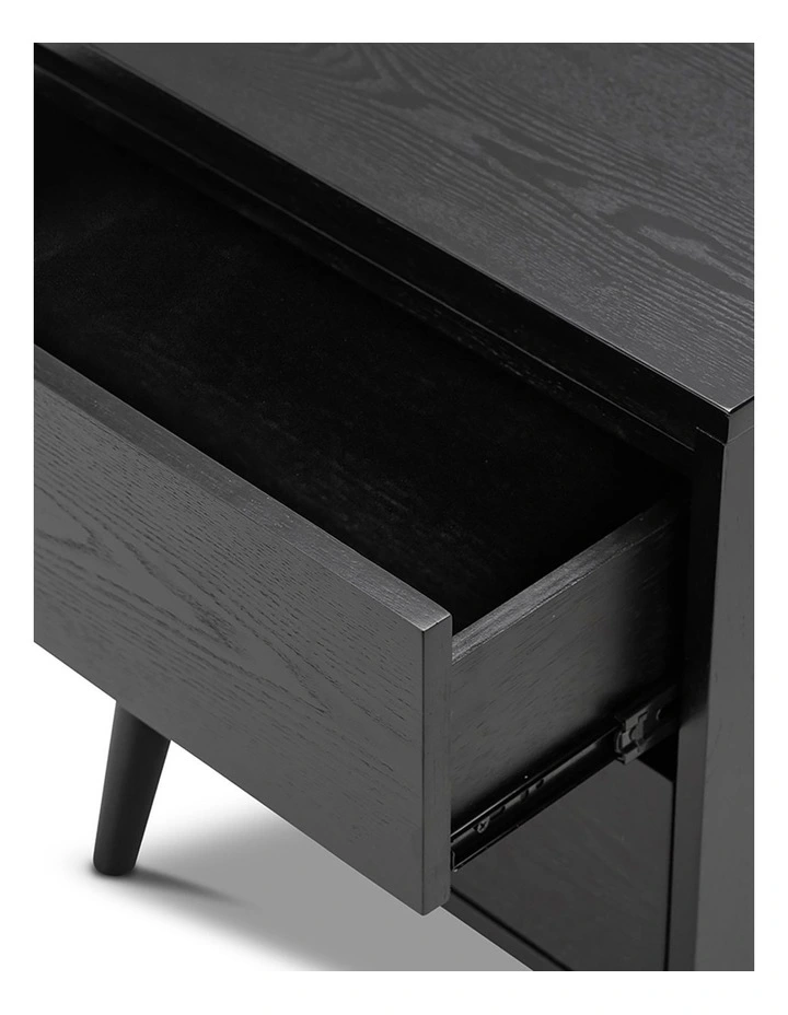 Maison 2 Drawer Bedside Table In Black Oak image 4