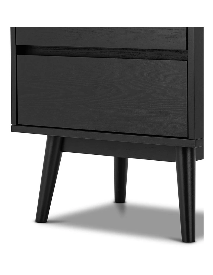 Maison 2 Drawer Bedside Table In Black Oak image 5