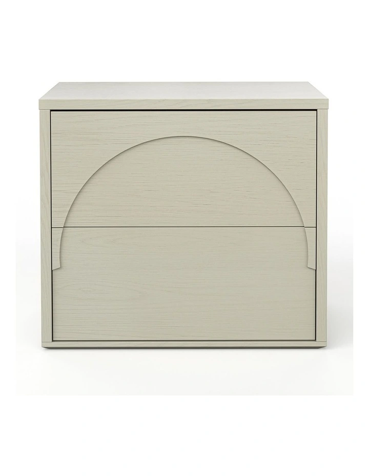 Aurora Arch 2 Drawer Bedside Table In Putty image 4