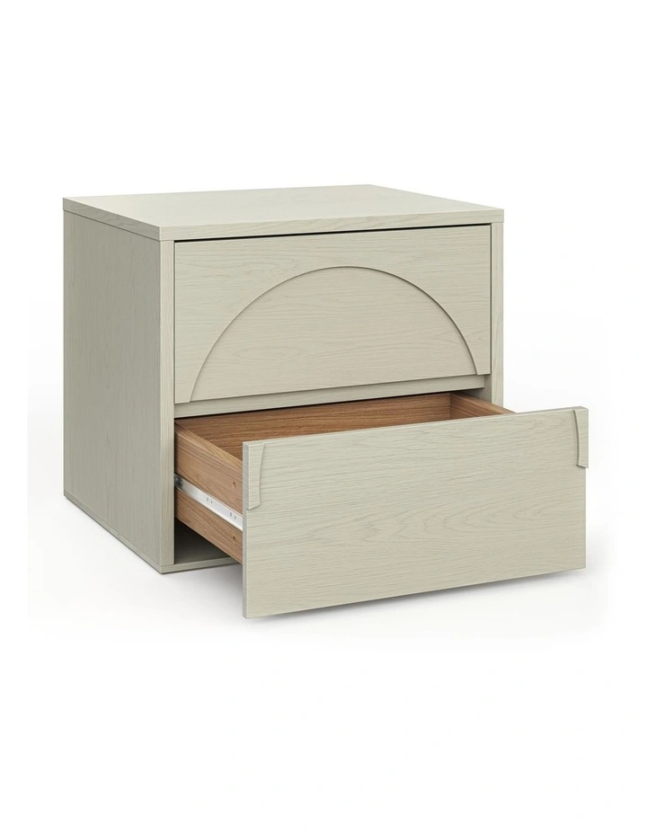 Aurora Arch 2 Drawer Bedside Table In Putty image 5