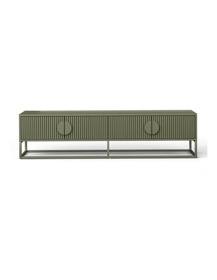 Braxton Ripple Tv Entertainment Unit 180cm In Olive Green image 2