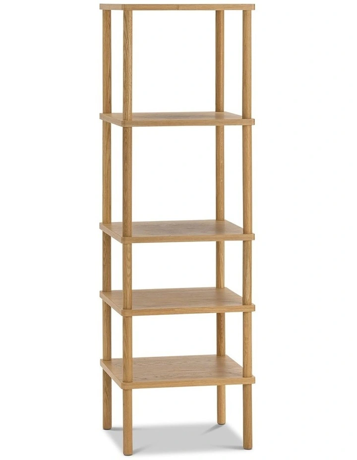 Rakie Tall Shelving Unit In Natural Oak image 3