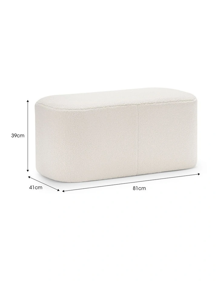 Podd Ottoman Bench Stool In Boucle Cream image 7