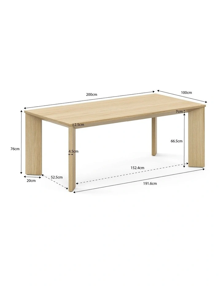 Edje Oak Dining Table 200cm In Natural image 7
