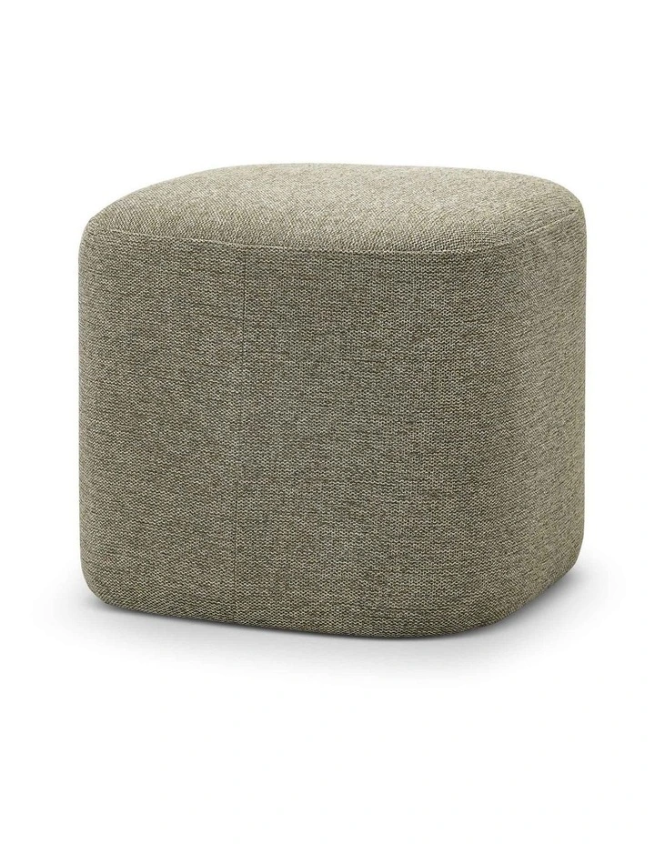 Podd Square Ottoman Stool In Moss Green image 3