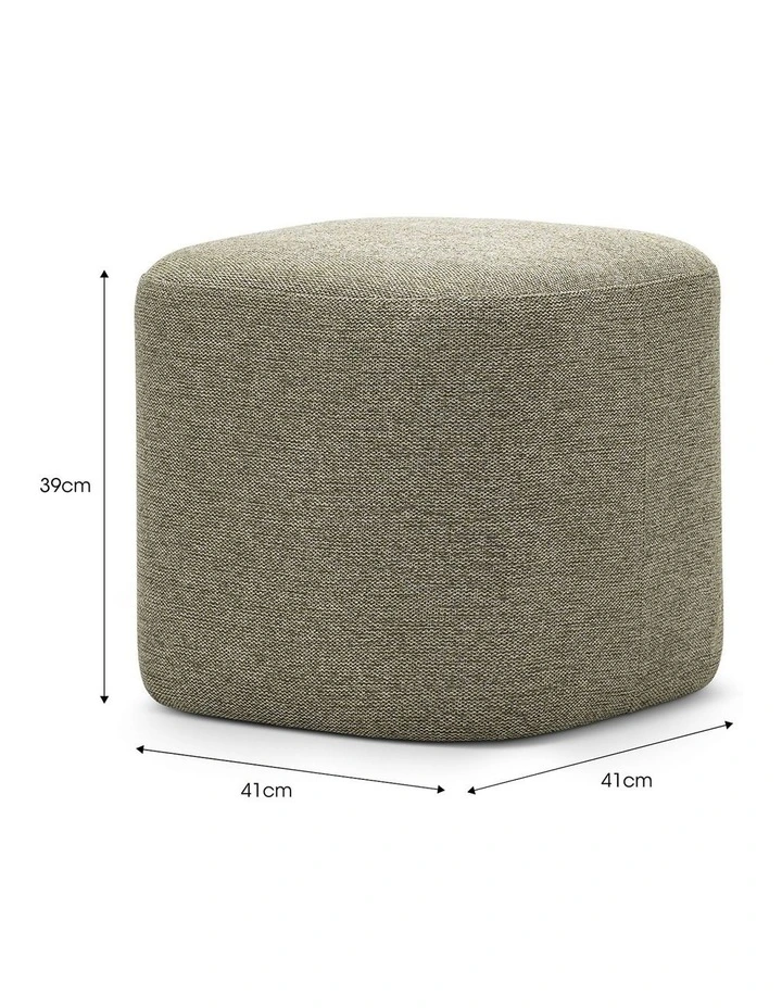 Podd Square Ottoman Stool In Moss Green image 7