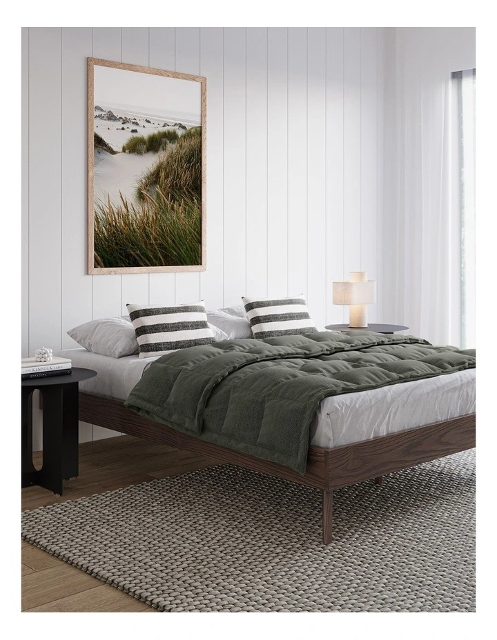 Stella Queen Bed Base In Walnut image 2