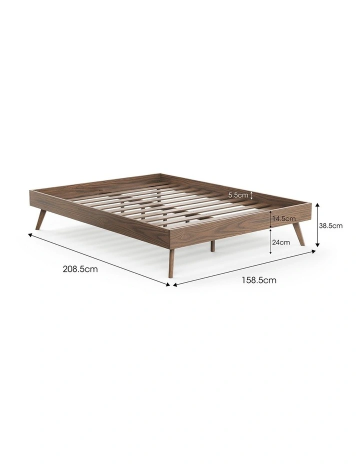 Stella Queen Bed Base In Walnut image 7