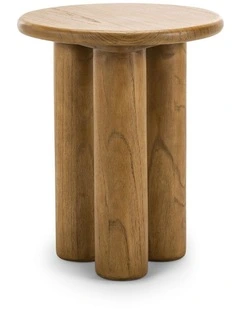 Khakti Round Pillar Side Table In Natural