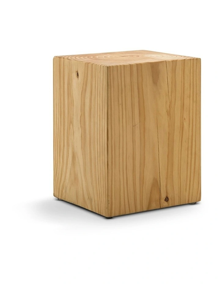 Blok Square Stump Stool In Natural image 1