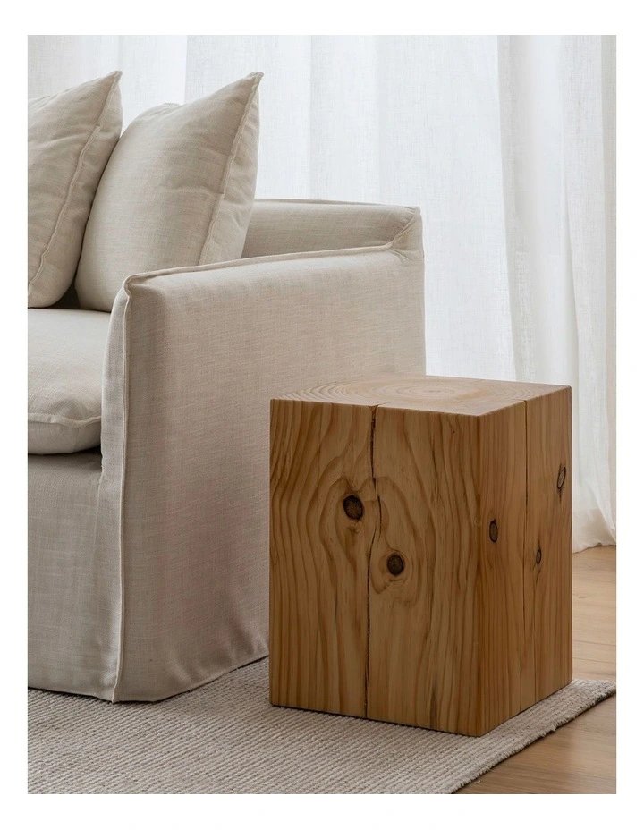 Blok Square Stump Stool in Natural image 2