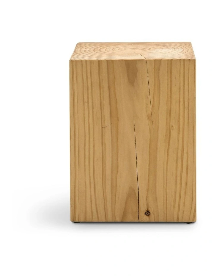 Blok Square Stump Stool in Natural image 3