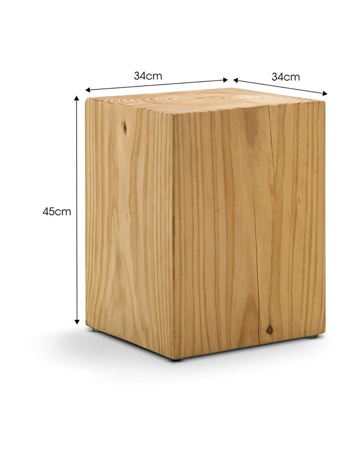 Blok Square Stump Stool in Natural image 7