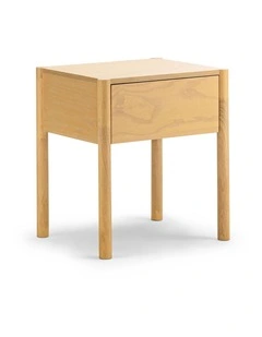 Zyler 1 Drawer Bedside Table In Light Ash