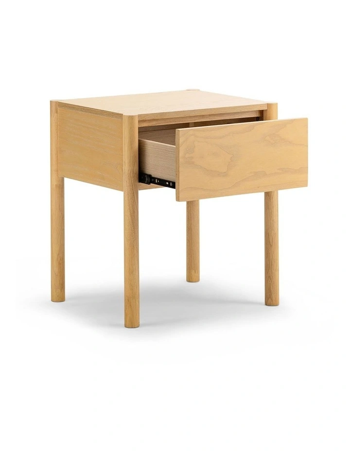 Zyler 1 Drawer Bedside Table In Light Ash image 5