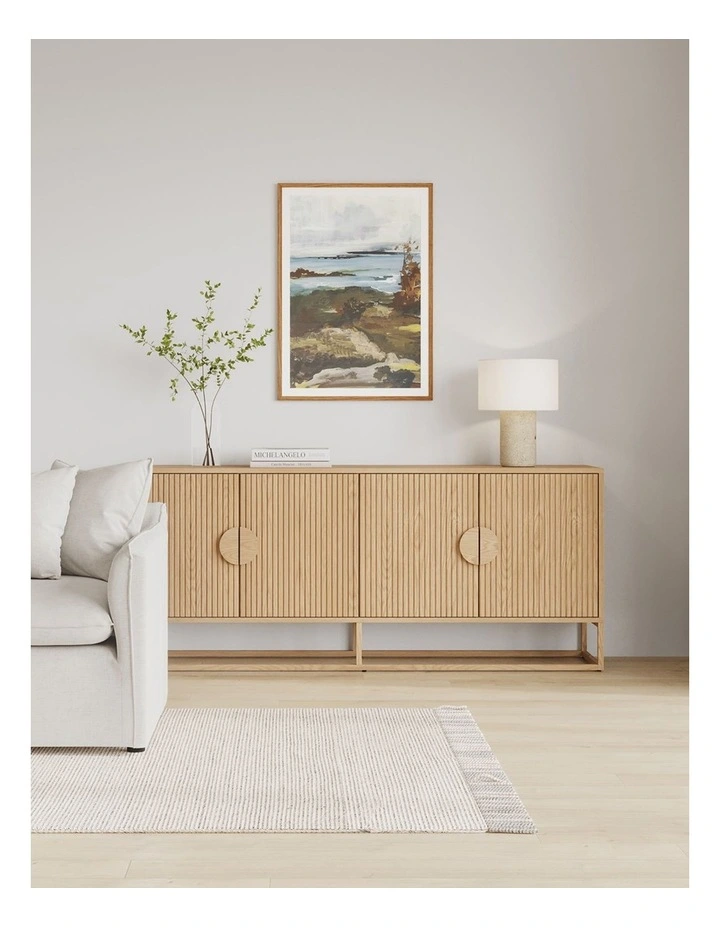 Braxton Ripple Sideboard Buffet In Natural Oak image 2