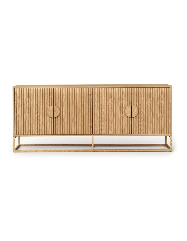 Braxton Ripple Sideboard Buffet In Natural Oak image 4