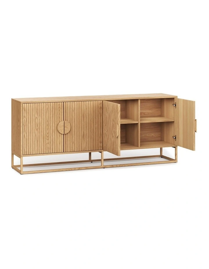 Braxton Ripple Sideboard Buffet In Natural Oak image 5