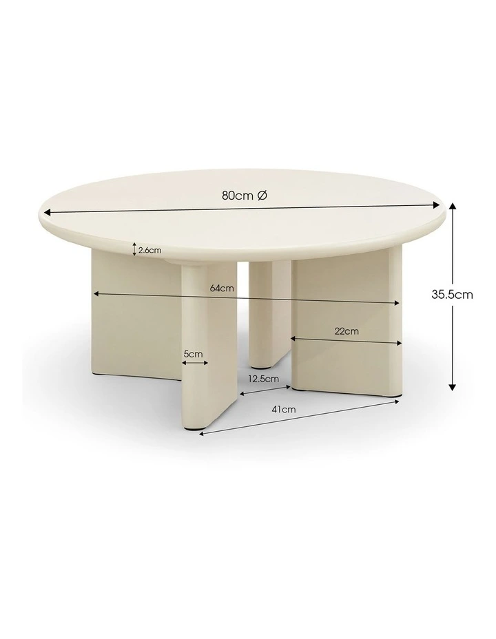 Omni Round Coffee Table In Ecru Putty image 7