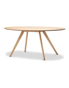 Carol Oval Dining Table 180cm In Natural Oak
