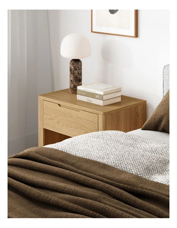 Marcus 1 Drawer Bedside Table In Natural Ash image 3