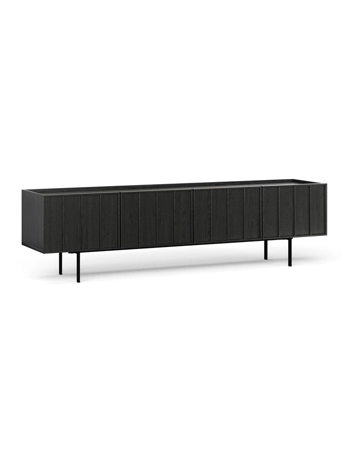 Linea Tv Entertainment Unit 200cm In Black Oak image 1