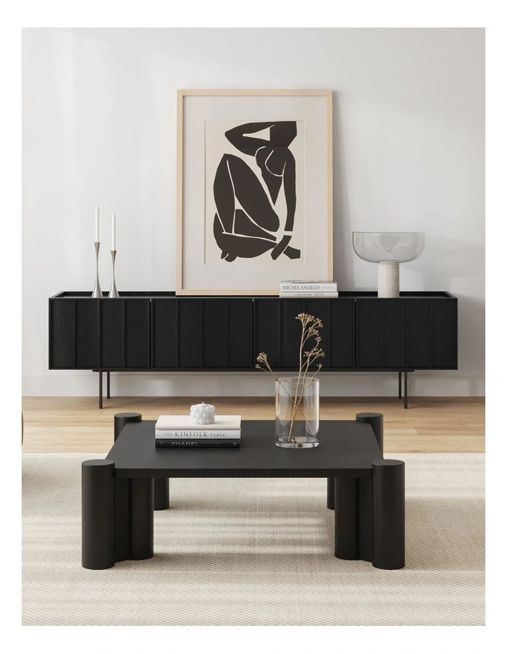 Linea Tv Entertainment Unit 200cm In Black Oak image 2