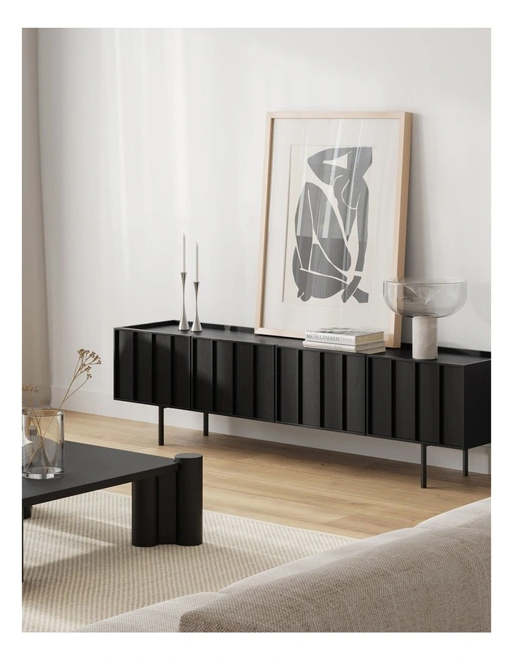 Linea Tv Entertainment Unit 200cm In Black Oak image 3