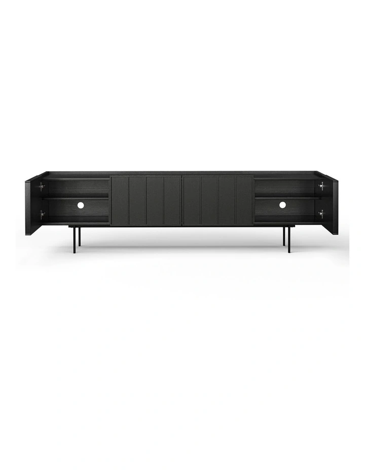 Linea Tv Entertainment Unit 200cm In Black Oak image 5
