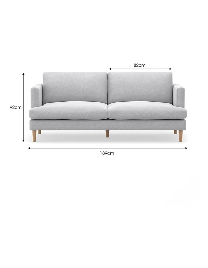 Taylor Sofa 3 Seater In Cloud Grey image 6