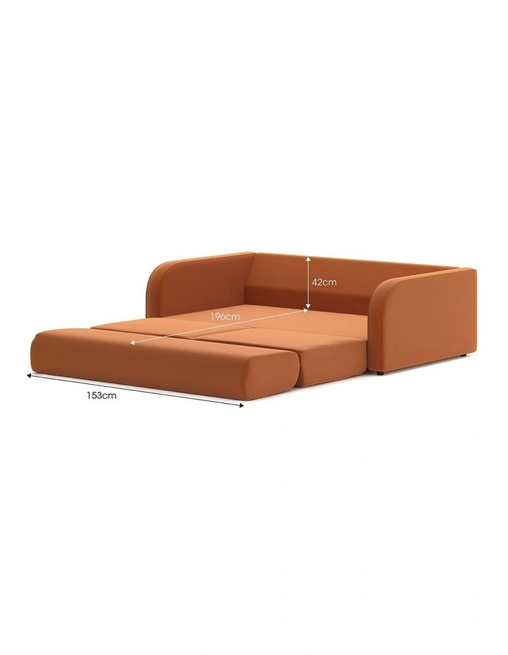 Doze Double Sofa Bed 2.5 Seater In Ochre Orange image 7