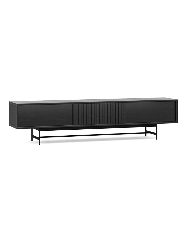 Arae Oak Tv Entertainment Unit 210cm In Black image 1