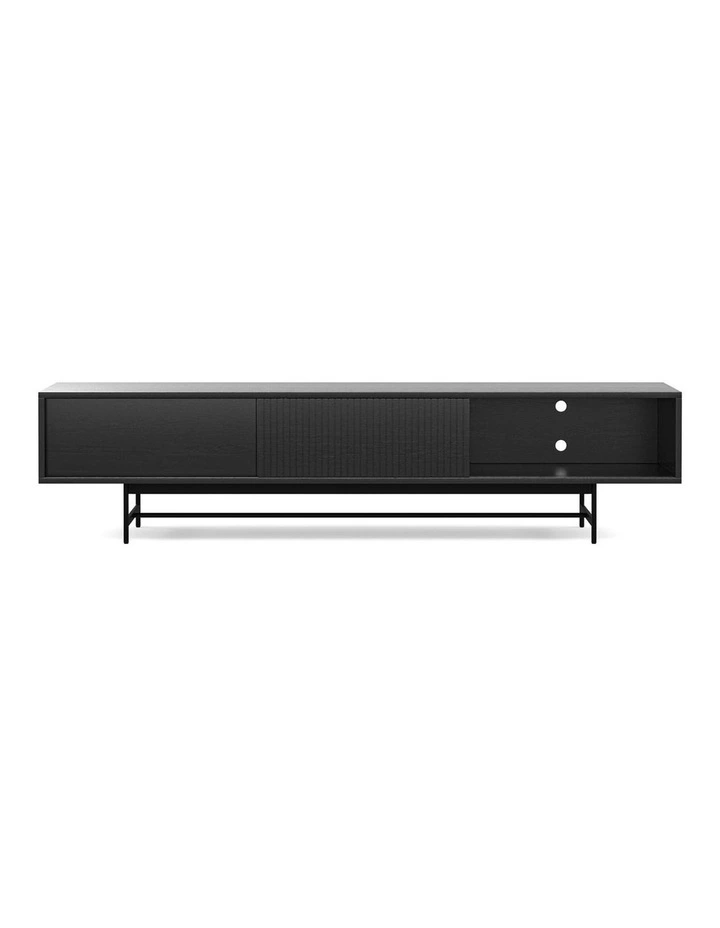 Arae Oak Tv Entertainment Unit 210cm In Black image 3