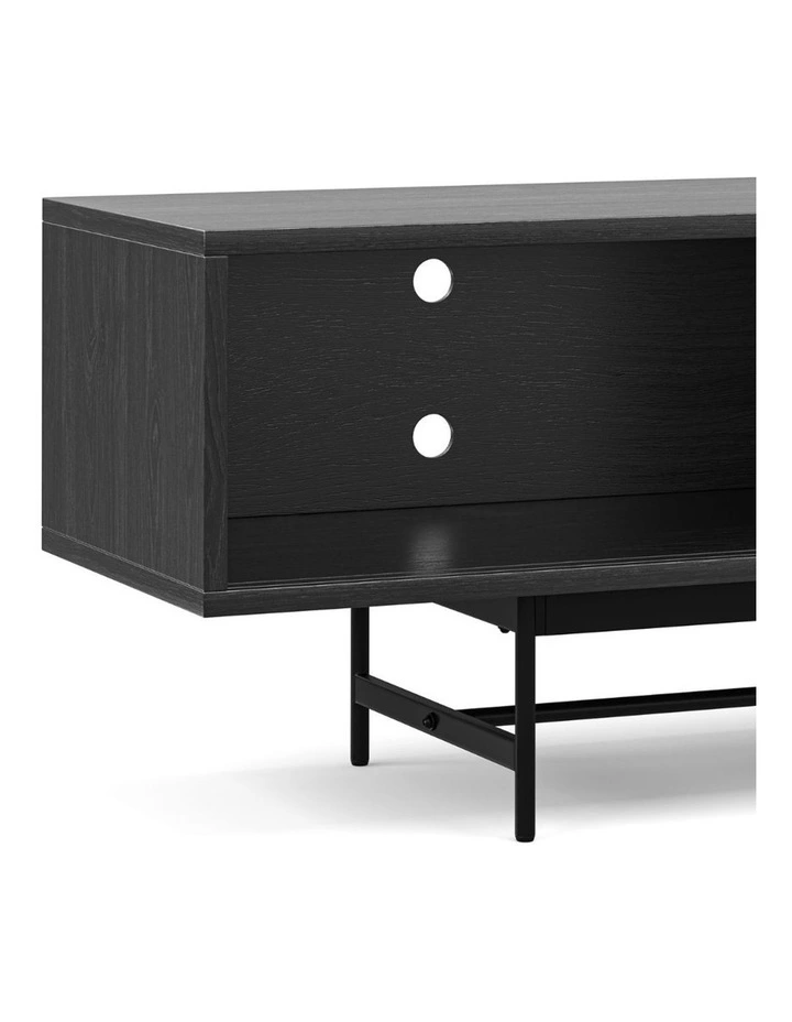 Arae Oak Tv Entertainment Unit 210cm In Black image 5