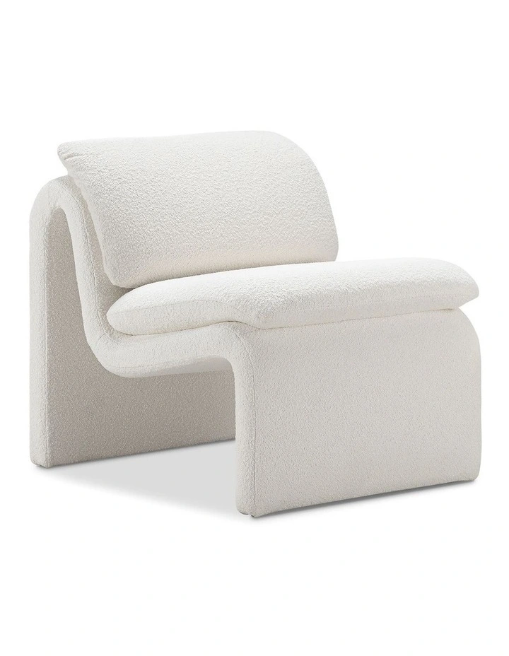 Curvee Occasional Chair In Cream Boucle image 1
