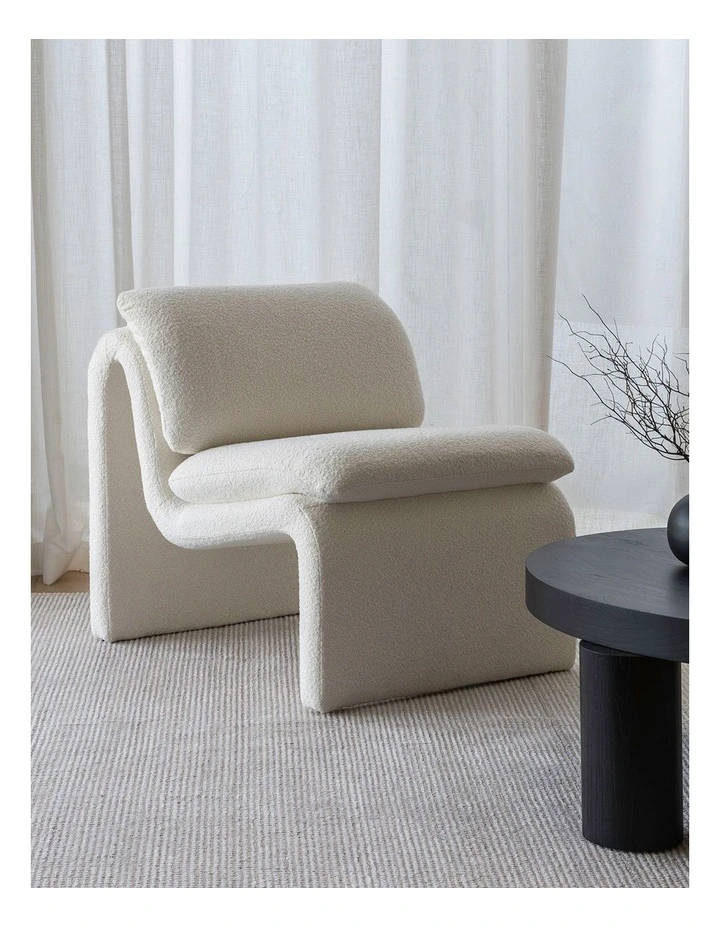Curvee Occasional Chair In Cream Boucle image 2