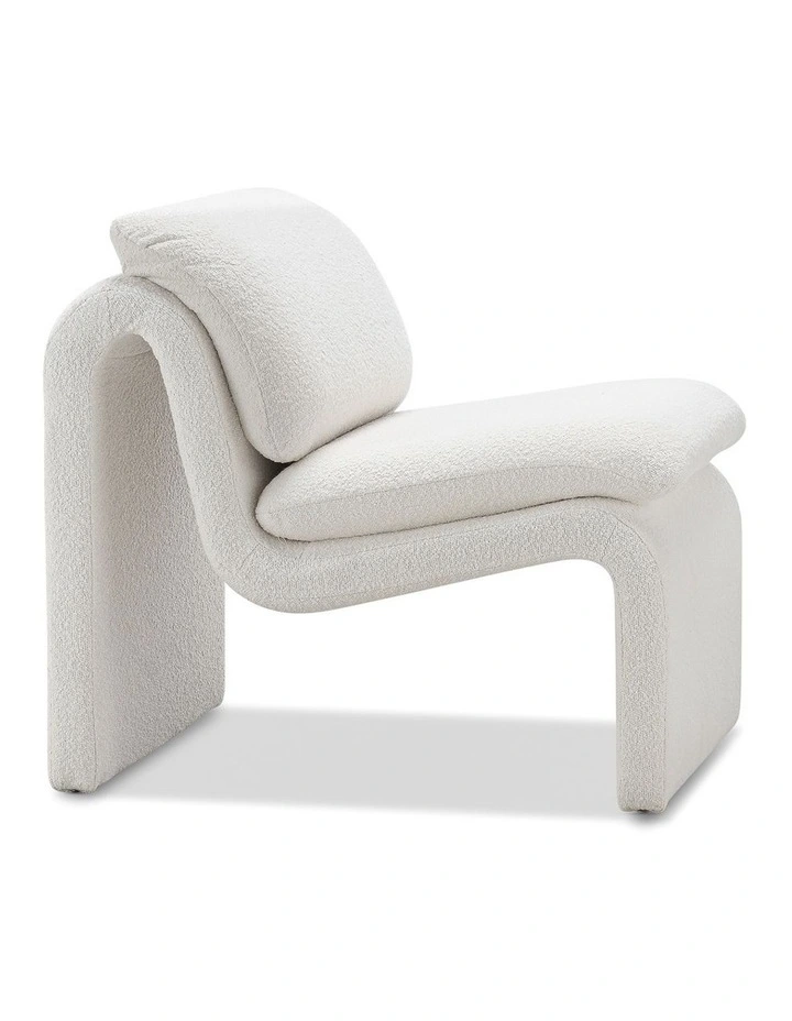 Curvee Occasional Chair In Cream Boucle image 4
