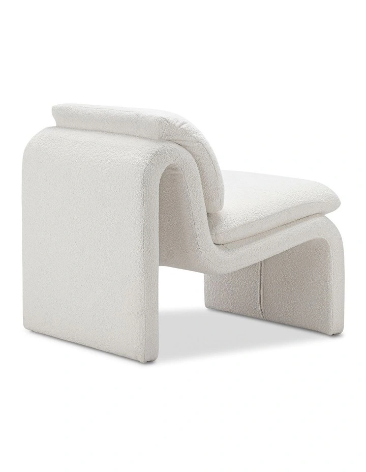 Curvee Occasional Chair In Cream Boucle image 5