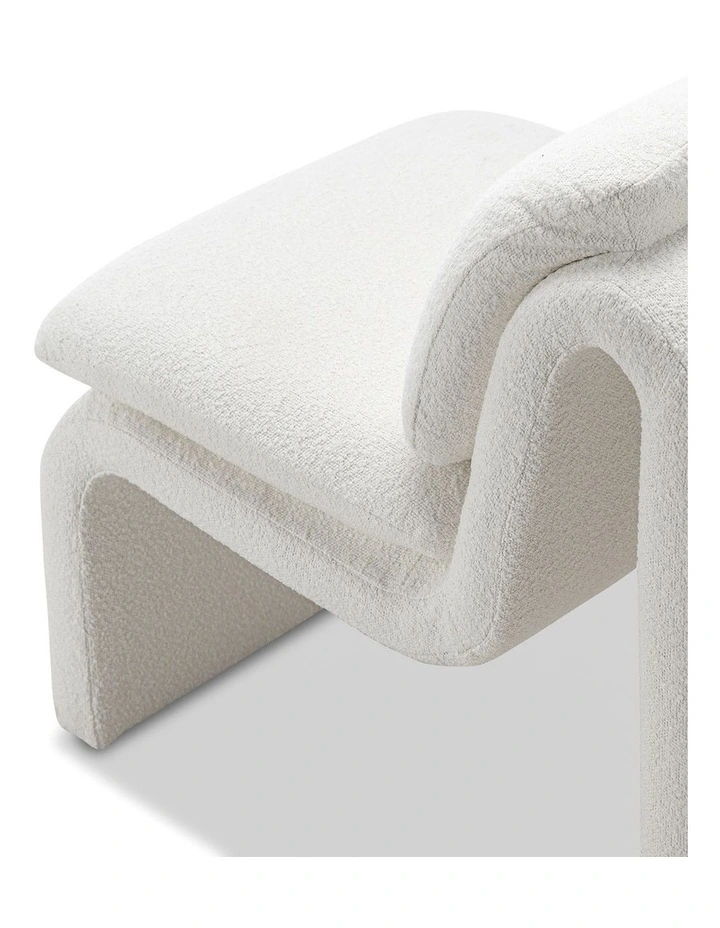 Curvee Occasional Chair In Cream Boucle image 6
