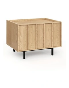 Linea Bedside Table In Natural Oak