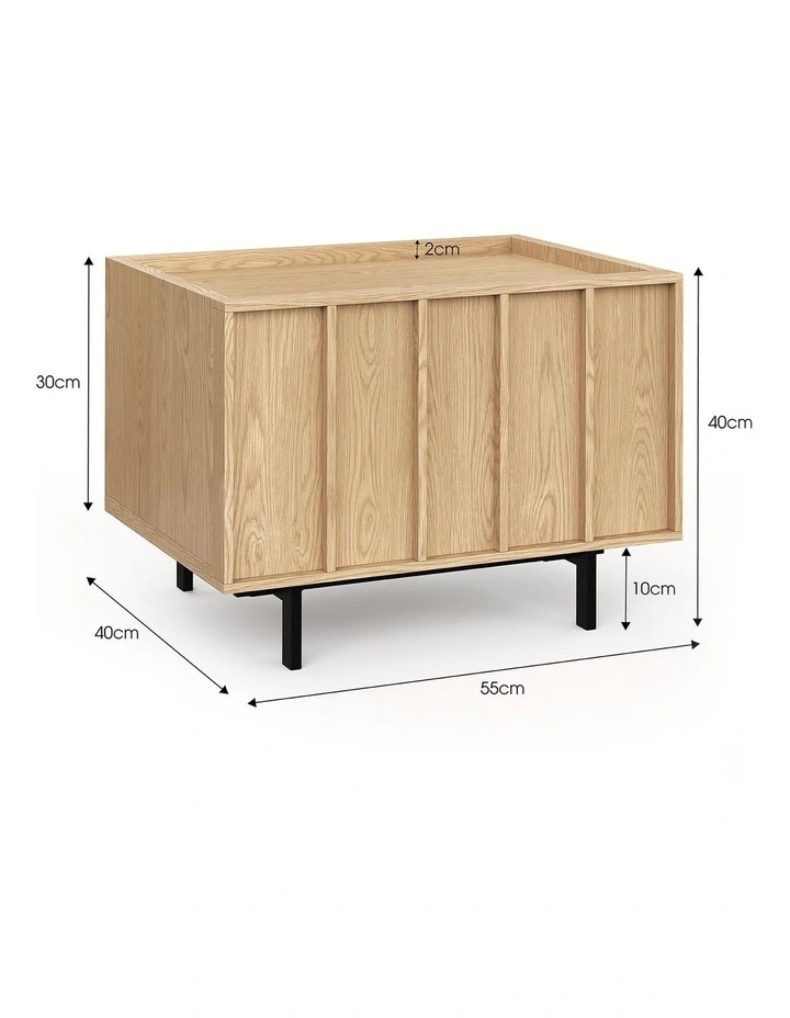 Linea Bedside Table In Natural Oak image 6